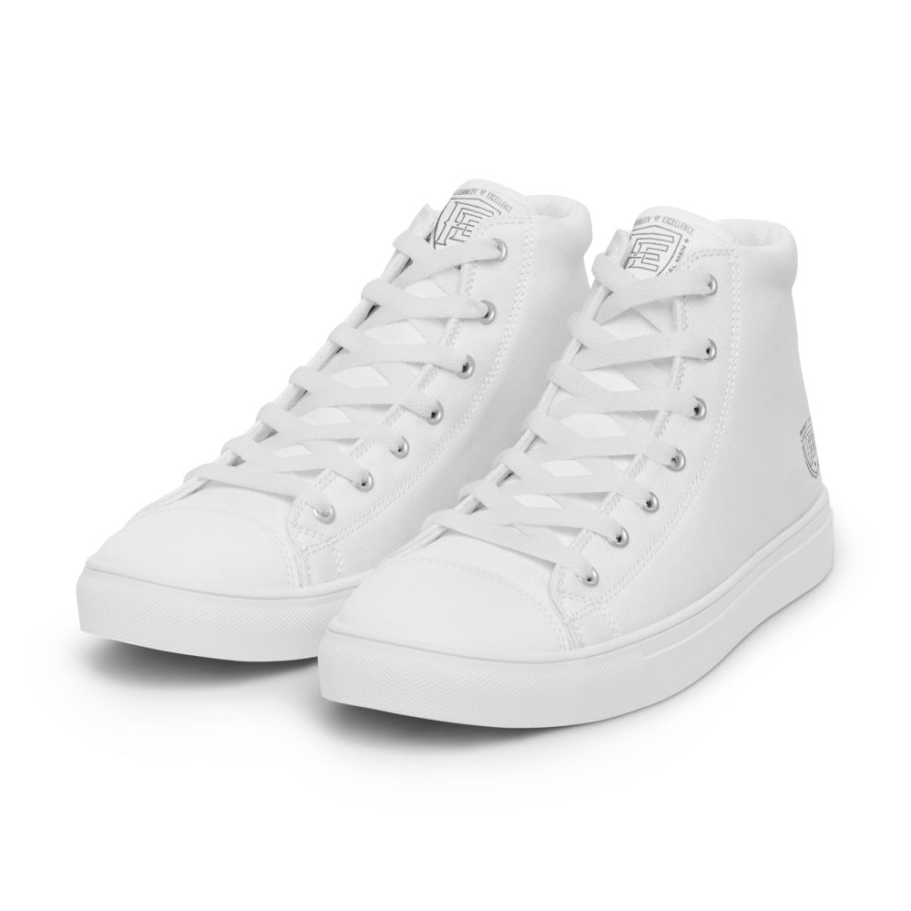 FOE Men’s high top canvas shoes; White