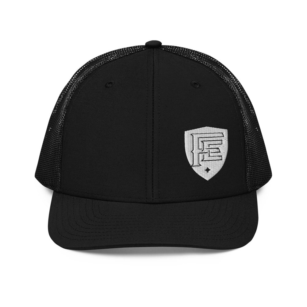 Black & White Shield Trucker Cap