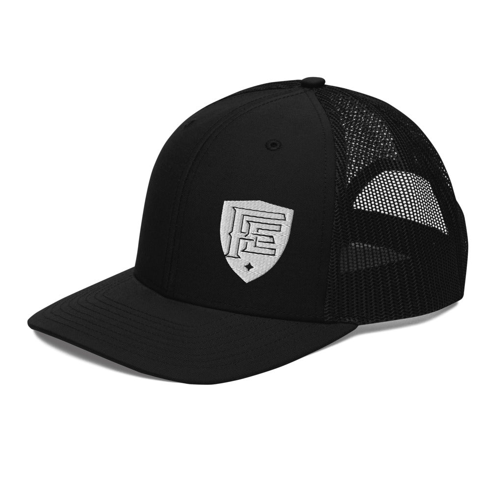 Black & White Shield Trucker Cap