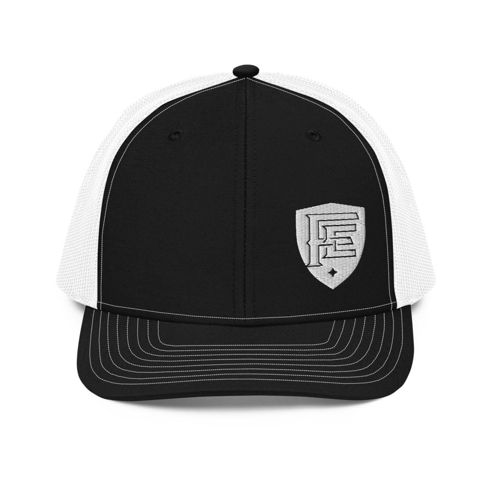 Black & White Shield Trucker Cap