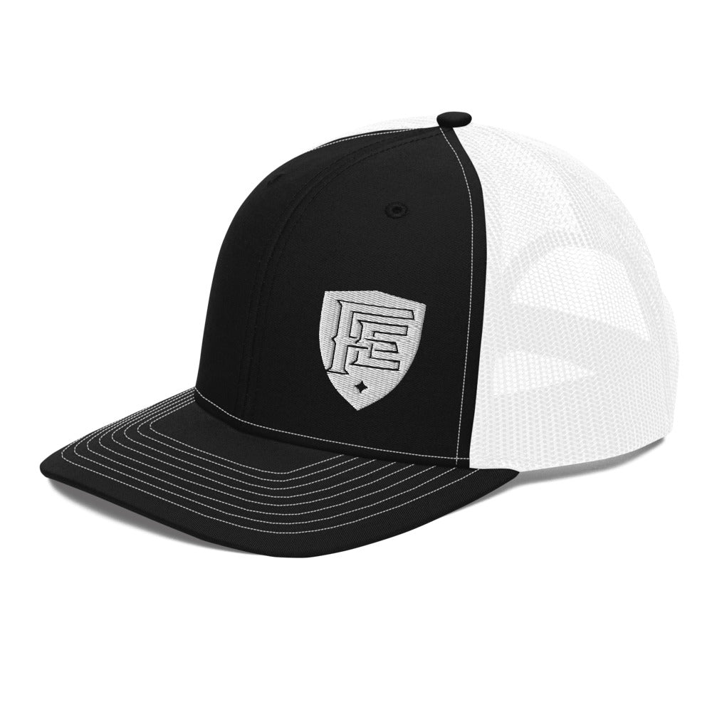 Black & White Shield Trucker Cap